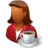 Rest Person Coffee Break Female Dark Icon